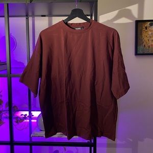 Missguided Oversized Burgundy Tee